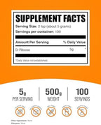 BulkSupplements.com D-Ribose - Energy Supplements - Electrolyte Powder - Peak ATP - Energy Supplements - Fatigue Supplements - Best Energy Supplements (500 Grams - 1.1 lbs)