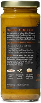 Mina Tagine Moroccan Simmer Sauce, 12 oz - Royal Ras El Hanout Spice Blend for Beef & Lamb, Tagine Sauce Made with Ginger, Cinnamon, Saffron, Olive Oil, Non-GMO, Gluten Free