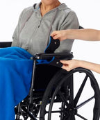 Men’s & Women’s Adaptive Microfibre Polar Fleece Wheelchair Blanket - Reversible - Royal