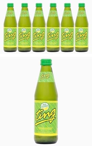 Ting, Sparkling Jamaican Grapefruit Flavored Beverage, 10.14oz Glass Bottle (Pack of 6, Total of 60.84 Fl Oz)