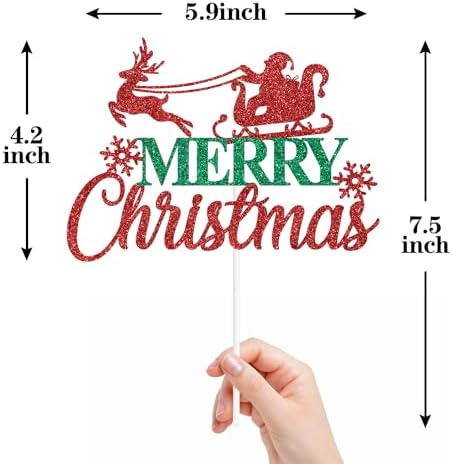 Merry Christmas Cake Topper, Be Merry, Happy New Year, Happy Holiday, Xmas/New Year Eve Party Decorations Supplies