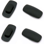Sunglasses Nose Pads 2 Pairs 13mm Replacement Premium Grade Rectangle Shaped Soft Silicone for Eyeglasses Anti-Slip Slide Push-in