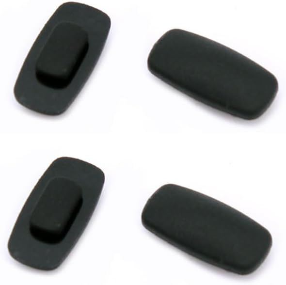 Sunglasses Nose Pads 2 Pairs 13mm Replacement Premium Grade Rectangle Shaped Soft Silicone for Eyeglasses Anti-Slip Slide Push-in