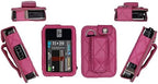 Premium Diamond Check Pattern Holster (with Belt Clip/Metal Loop/Lanyard) for Tandem Diabetes Care Insulin Pump T:Slim X2 (All Models) (HotPink)