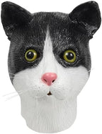 Cute Cat Mask, Novelty Funny Latex Adults Animal Full Head Mask for Halloween Costume Cosplay Party Props for Unisex