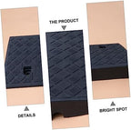 1pc Outdoor Use Slope Ramp Pad Pe Rubber Triangle Mat for Wheelchairs Vehicles and Heavy Loads Slip Design Black