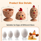 Egg Brush Cleaner, Egg Cleaner Scrubber for Fresh Eggs, Cute Chick Shaped Silicone Egg Washer, Reusable Multipurpose Washing Egg Tool for Fruits and Vegetables(Brown,1 Set)