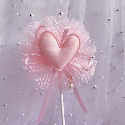 Rose Gold Happy Birthday Cake Topper Set 5PCS Heart Pink Pearls Cupcake Toppers for Girls Women Princess Party Decorations Supplies