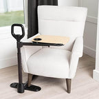 Able Life Able Tray Table, Adjustable Bamboo Swivel TV and Laptop Table & Stander BedCane, Adult Bed Rail and Support Handle, Height Adjustable Elderly Stand Assist with Organizer Pouch