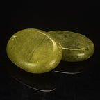 AITELEI 2pcs /lot Massage Hot Stones Set Natural Green Jade Stones Cold Rock for Spa, Massage Therapy 3.14 x 2.36 in(6x8cm)