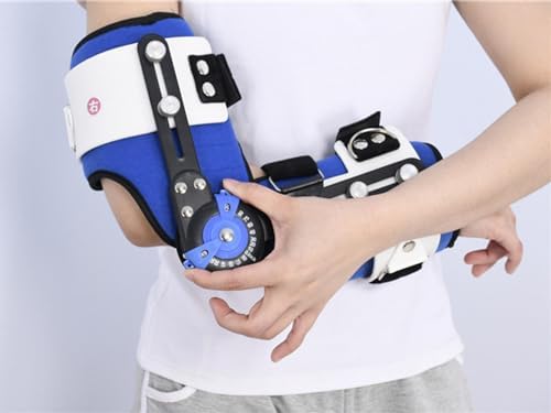PopieL Adjustable Hinged Rom Elbow Brace Elbow Bracket for Upper Limb Arm Injury, Elbow Stabilizer for Fractures, Trauma, Fixation,upgrade-right