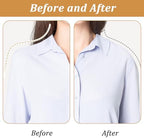 2 Pairs Silicone Shoulder Pads for Womens Clothing, Reusable Anti-Slip Shoulder Push-Up Pads, Soft Invisible Breathable Enhancer Reusable for a Perfect Fit and Stylish Look, Transparent & Skin