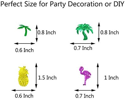 Confetti Luau Summer Confetti Tropical Flamingo Pineapple Palm Tree Coconut Tree Party Table decoration for Tropical Luau Hawaiian Jungle Beach Wedding Theme Island Party(1.5Ounce,1100Pieces)