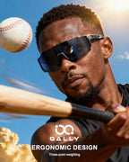 Polarized Sports Sunglasses for Men Women, UV400 Protection Mens Sunglasses Wrap Around Sun Glasses for Cycling Running
