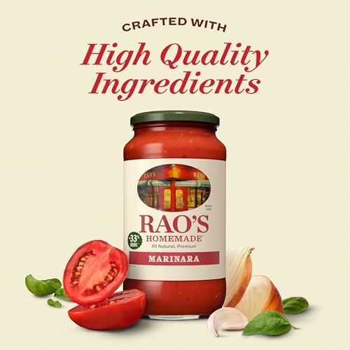 Rao's Homemade Marinara, 32 oz, Tomato Sauce, All Purpose, Keto Friendly Pasta Sauce, Premium Quality, Tomatoes from Italy and Olive Oil