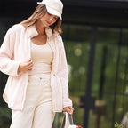 Softies DreamPlush Double Zip Jacket for Women – Ultra Soft Cozy Lightweight Full-Zip Tunic - Adjustable Waist - Pockets