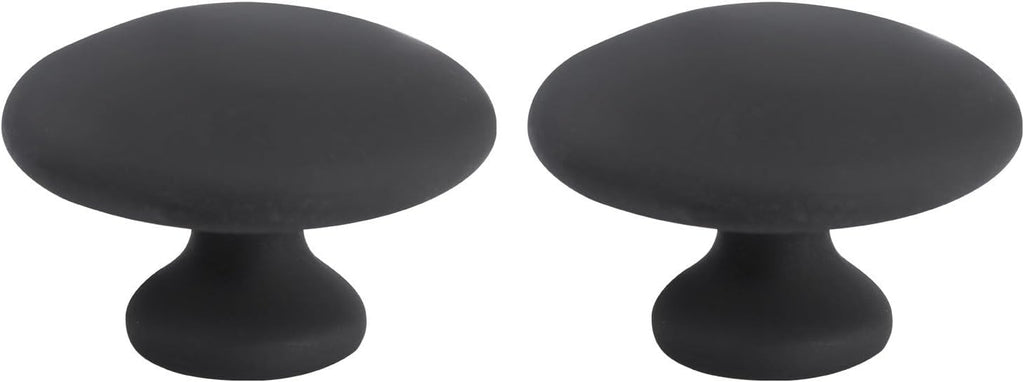 Healifty 2Pcs Mushroom Massage Hot Stones Warmer Basalt Bian Stone Guasha Tools Volcanic Rocks for Spa Relaxing Healing 2.16 X 2.16 X 1.49 Inch