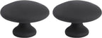 Healifty 2Pcs Mushroom Massage Hot Stones Warmer Basalt Bian Stone Guasha Tools Volcanic Rocks for Spa Relaxing Healing 2.16 X 2.16 X 1.49 Inch