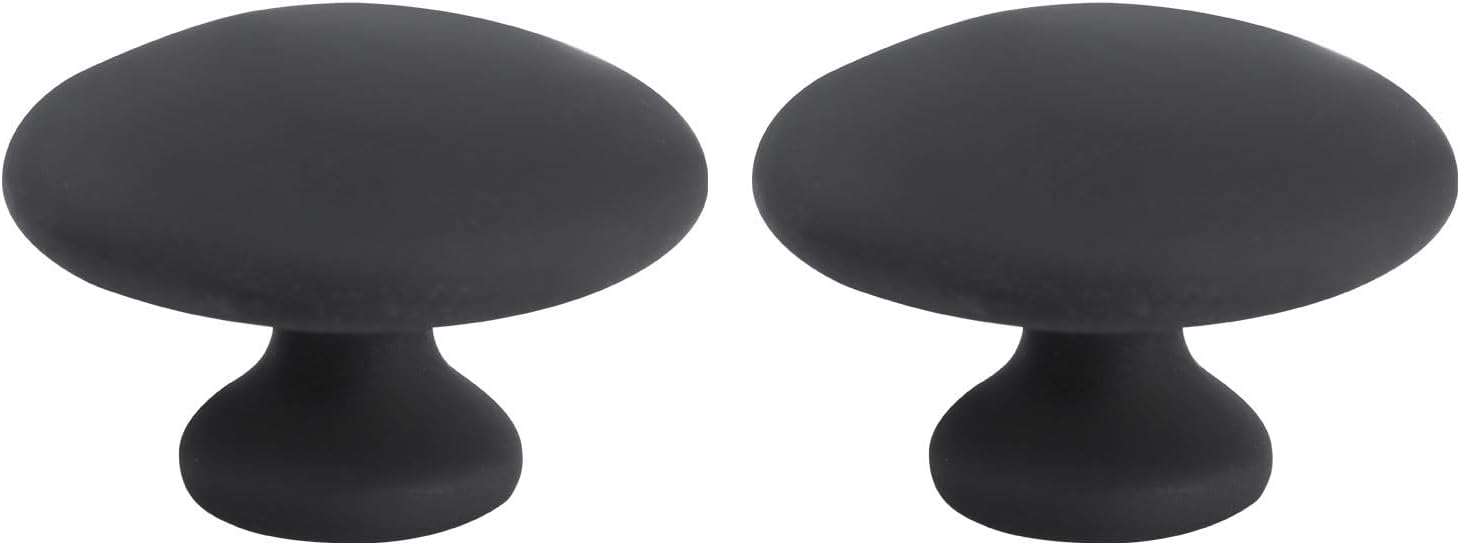 Healifty 2Pcs Mushroom Massage Hot Stones Warmer Basalt Bian Stone Guasha Tools Volcanic Rocks for Spa Relaxing Healing 2.16 X 2.16 X 1.49 Inch