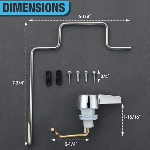Dreyoo Pressure Assist Toilet Lever Compatible with 738254-0020A, Hand Trip Lever Compatible with American Standard Pressure Assisted 4086 Toilet Tank, Polished Chrome(Left Hand)