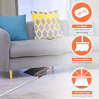 Broom with Dustpan Combo Set, 54'' Extendable Long Handle Broom, 180 Degree Rotating Brush Indoor Sweeping, Dustpan with Comb Teeth, Ideal for Home, Kitchen, Lobby, and Office