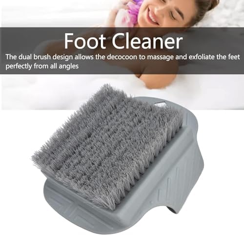 Lazy Foot Scrubbing Brush, Shower Foot Scrubber Mat with Nonslip Suction Cups Shower Foot Cleaner Feet Cleaner Washer Brush Foot Dead Skin Callus Remover Foot Massager Mat for Men and Women, Grey