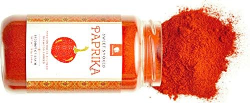 Gourmanity Twin Pack, Sweet and Hot Smoked Paprika Powder, Premium Spanish Paprika Seasoning, Oak Wood Smoked for Adding Depth, Flavor and Color to Your Dishes, Kosher, Gluten Free Pimenton 5.64 oz each (11.28 oz for Pack of 2)