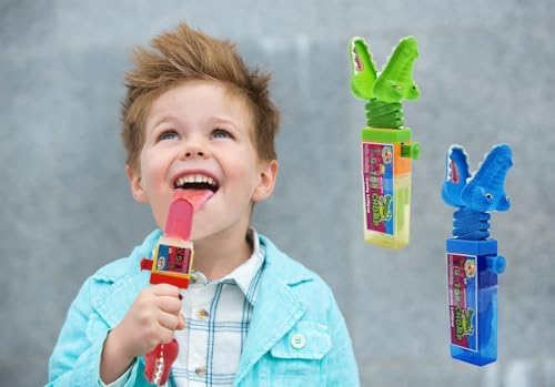 Kidsmania Gator Chomp Lollipop Suckers, Set of 3, Perfect for Birthday Parties, Field Trips, Road Trips, and More!