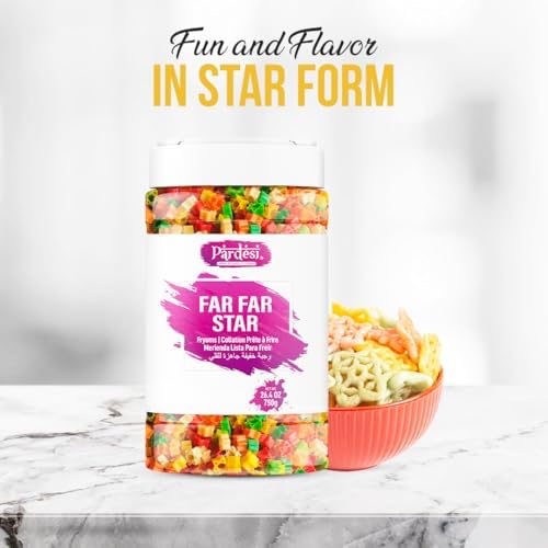 Pardesi Far Far (Fryum) Star Shape 750g - Crispy Indian Papad Snack, Ready to Fry | Halal, Non-GMO, Vegan