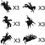 Bullring cowboy Cupcake Toppers Set Spain Matador Theme man Boys Birthday Party Decorations - Set of 18