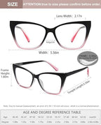 EYEURL 4-Pack Cat Eye Reading Glasses for Women Blue Light Glasses Stylish Computer Readers for Women