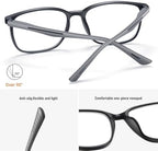 Reading Glasses for Men,Blue Light Blocking Readers for men with Comfort Spring Hinge