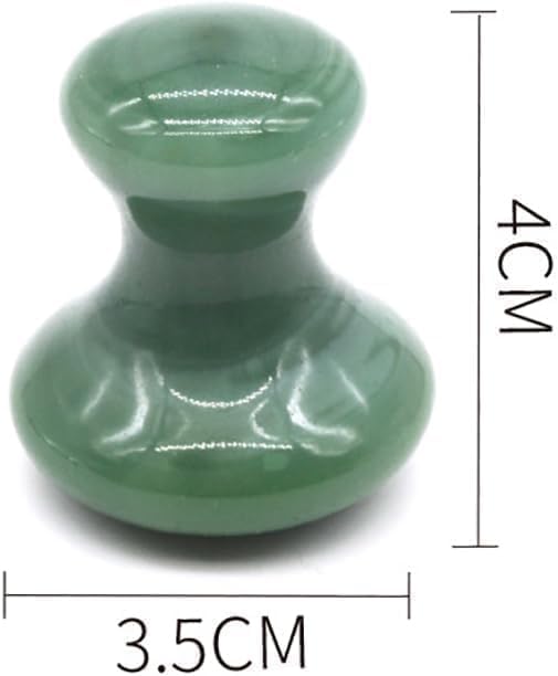 2 Pcs Green Gua Sha Facial Tools Scraping Massage Board Mushroom Face Jade Stones Beauty Massager Scraper for Skin Caring Spa, Facial Skin Care Sets and Kits, Face
