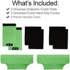 Underarm Crutch's Pad Crutches Padding Crutch Pads Pads for Crutches Crutch Pads for Armpits（Green)
