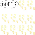 60pcs/bag Baby Shower Acrylic Cake Topper Baby Feet Cake Decoration Oh Baby Gender Reveal One 1st Birthday Party Boy and Girl (Gold)