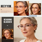 HEEYYOK 4-Pack Blocking Cat Eye Womens Reading Glasses For Small Face,Computer Blue Light readers for women,Ladies Eyeglasses +2.75