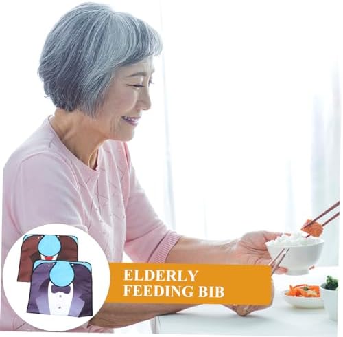 2pcs Adult Bib Bibs Clothing Protector Patient Bibs Bib Mealtime Protector Elderly Women Eating