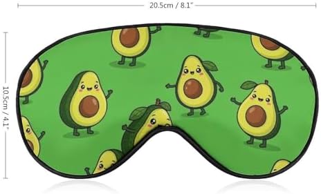 Blackout Eye Cover for Sleeping, Sleep Mask Adjustable Elastic Strap, Reusable Cute Cartoon Avocado Night Blindfold for Men Women