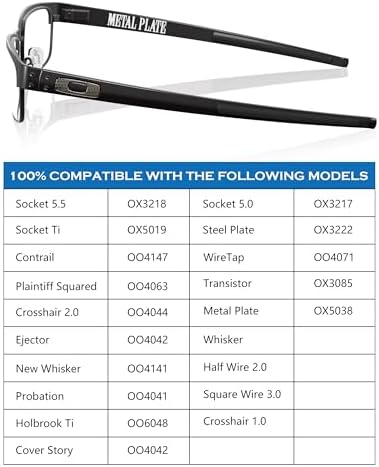 Replacement Nose Pads for Oakley Socket 5.5 OX3218/Socket 5.0 OX3217/Socket Ti OX5019/Steel Plate OX3222/Contrail Eyeglasses