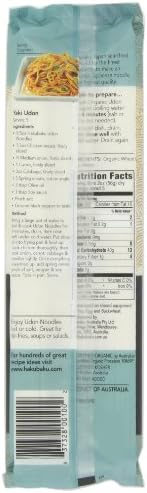Hakubaku Organic Udon, Authentic Japanese Wheat Noodles, No Added Salt, 9.5-Ounce Boxes (Pack of 8)