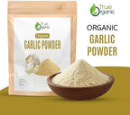 True Organic Garlic Powder, 1 Pound|Certified Organic USDA Certified|Perfect For Savory Dishes|Organic Garlic Powder.