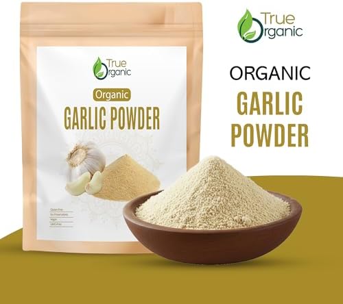 True Organic Garlic Powder, 1 Pound|Certified Organic USDA Certified|Perfect For Savory Dishes|Organic Garlic Powder.