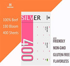HAODONG Beef Silver Gelatin Sheets - 380-400Sheets 1KG(2.2LBS), 180Bloom Gelatin Leaves for Baking, Cooking Mirror Glaze Dessert Jellies Mousse Cake