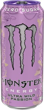 Monster Energy Ultra Wild Passion, Sugar Free Energy Drink, 16 Ounce (Pack of 15)