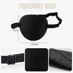 Eye Patches for Adults，2 Pcs Medical Eye Patches for Amblyopia Lazy Eye Patches for Left or Right Eyes，Black 3D Adjustable Eyepatch (Black)
