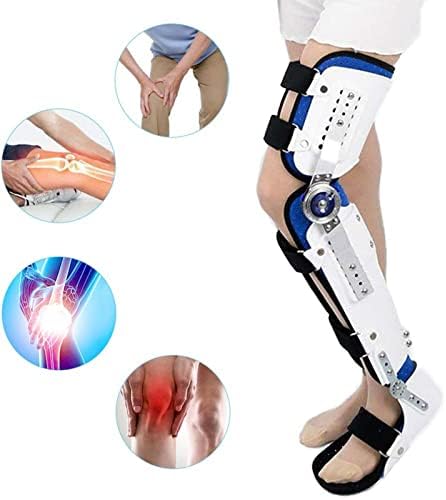 Hip Knee Ankle Foot Orthosis Brace, Adjustable Knee Orthosis, Leg Brace Fracture and Lower Limb Paralysis Adjustable Height Width Joint Ankle Foot Support and Stabiliser Walking Fixed Brace