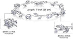 BISAER Lovely White Gold Plated AAA Cubic Zirconia Gemstone Flower Vine 7 Inches Bracelet for Mothers