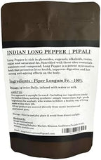 Raslok Dried Pippali Indian Long Pepper Whole | 3.52 oz - 100gm | Pipli Spice Long Pippali Whole | Indian Spices | Organic Whole Black Pepper | Multipurpose Seasoning | Resealable Bag