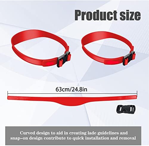 Silicone Haircut Band, Curved Haircut Guide Band, Silicone Fade Guide and Neckline Shaving Template, Self Hair Trimming Guide Band for Creating Skin Fade Guidelines and DIY Haircuts