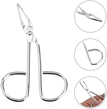 Stainless Steel Scissors-Shaped Eyebrow Tweezer Clip for Precision Hair Removal Silver Eyebrow Plucker Facial Hair Tweezer Durable and Stylish Grooming Tool